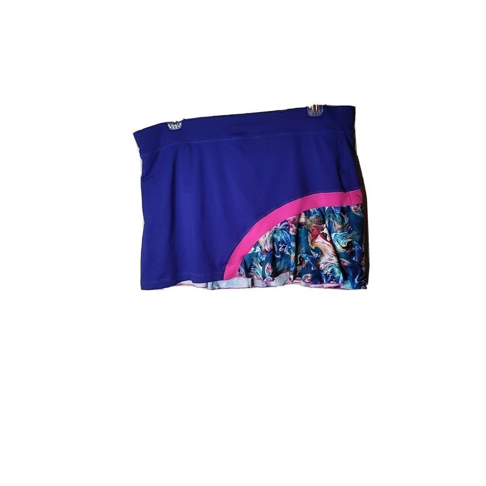 Sofibella Women's Purple Abstract Tennis Skirt Plus Size 2XL Golf Pickleball